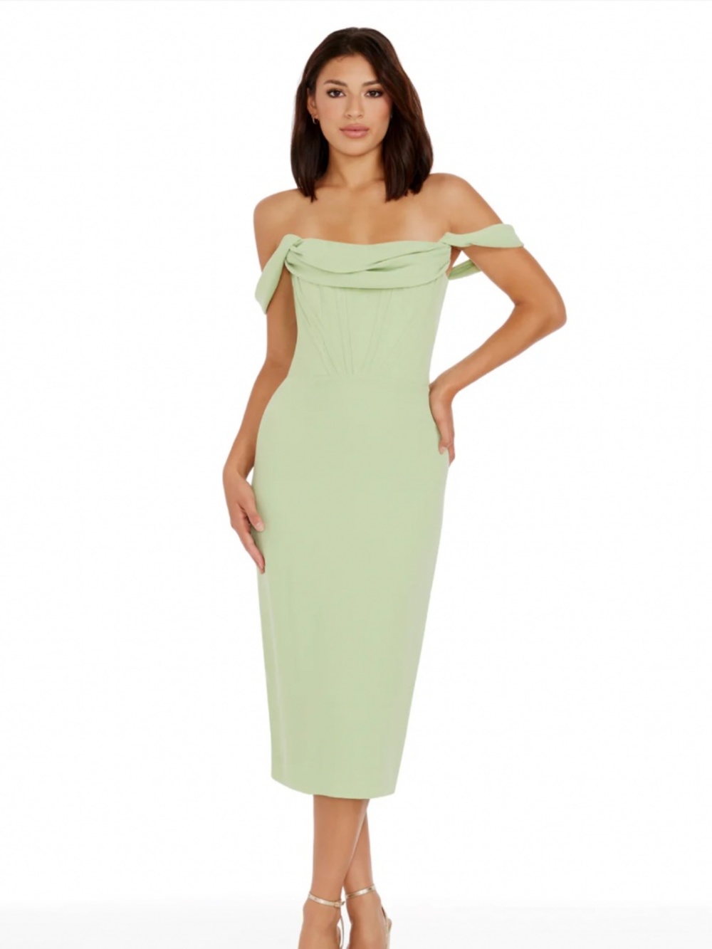 Dress the Population Vickie dress - lime, small